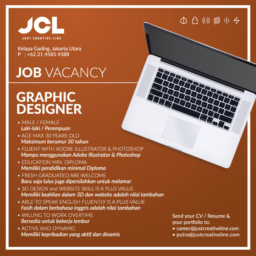 JOB VACANCY - Graphic Designer - Kelapa Gading