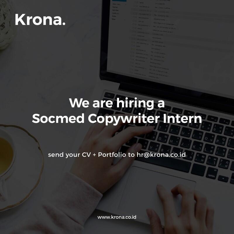 Lowongan Kerja Social Media Copy Writer (Magang di Digital Agency)