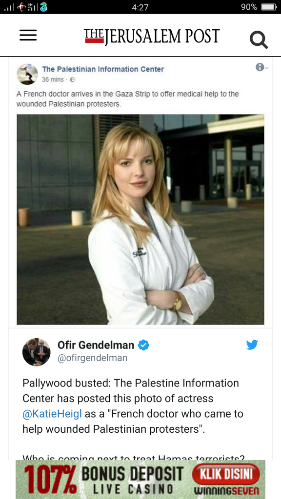 palestinian info center : bintang film grey anatomy jadi relawan di gaza
