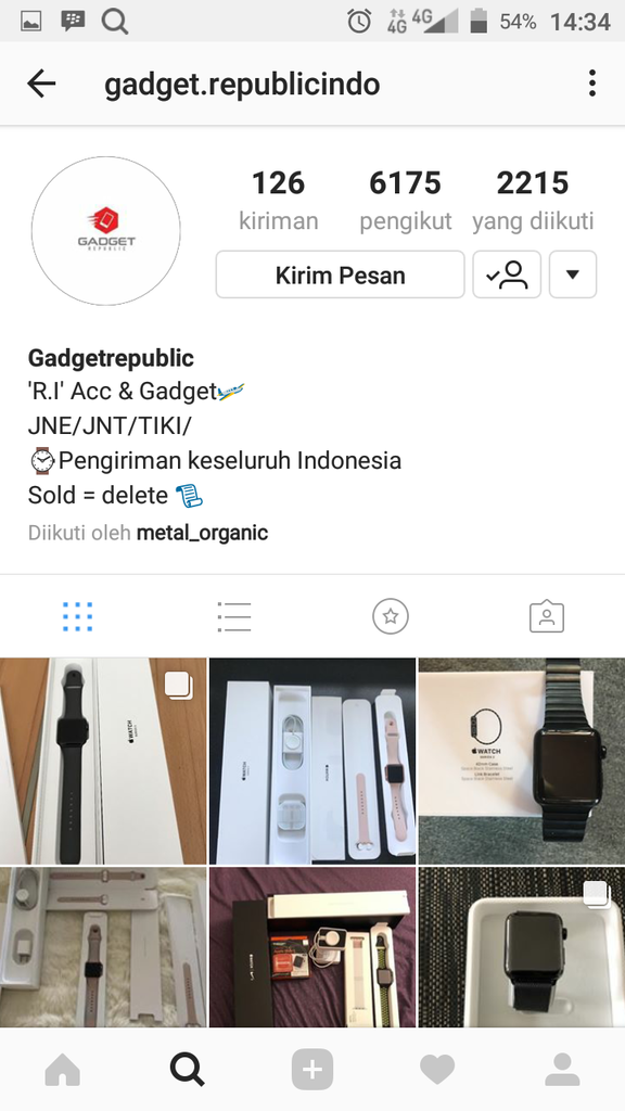 Penipuan olshop IG @gadget.republicindo / Gadgetrepublic