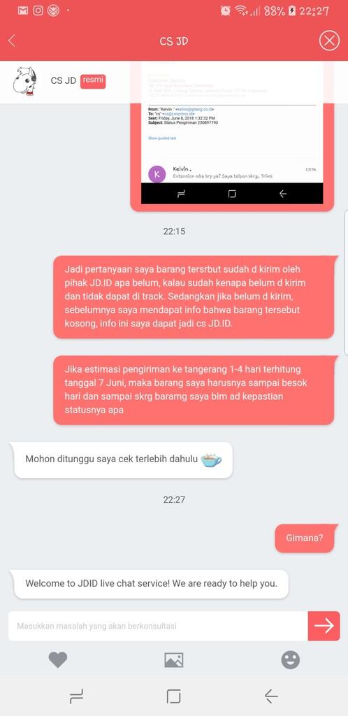 JD.ID YANG MENGECEWAKAN DAN TIDAK ADA KEJELASAN