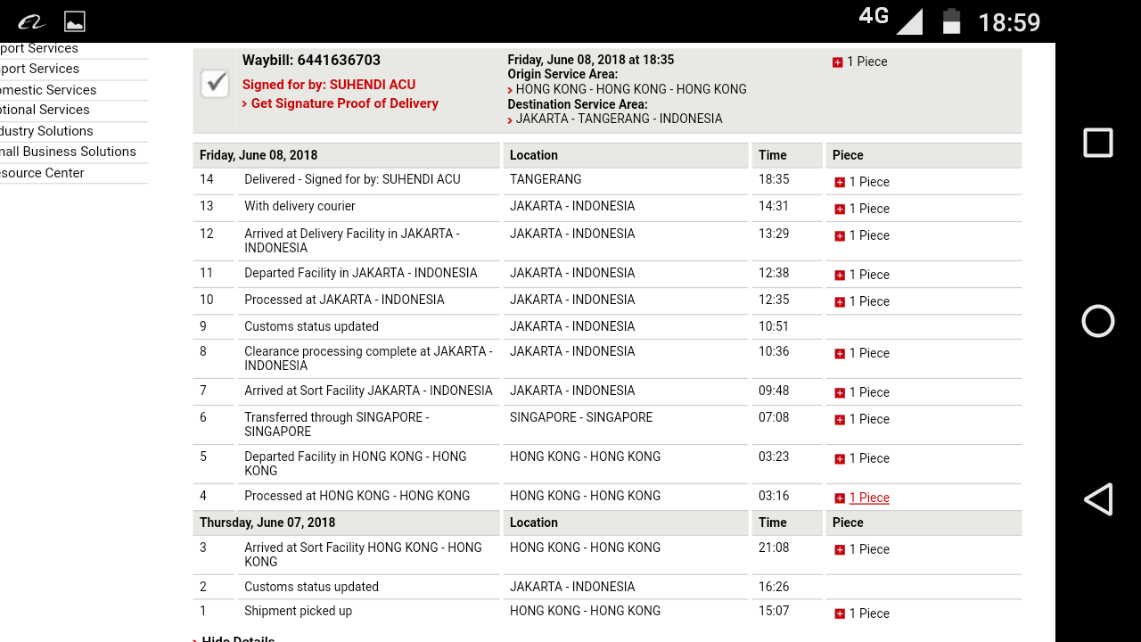 PAKET DHL SALAH KIRIM