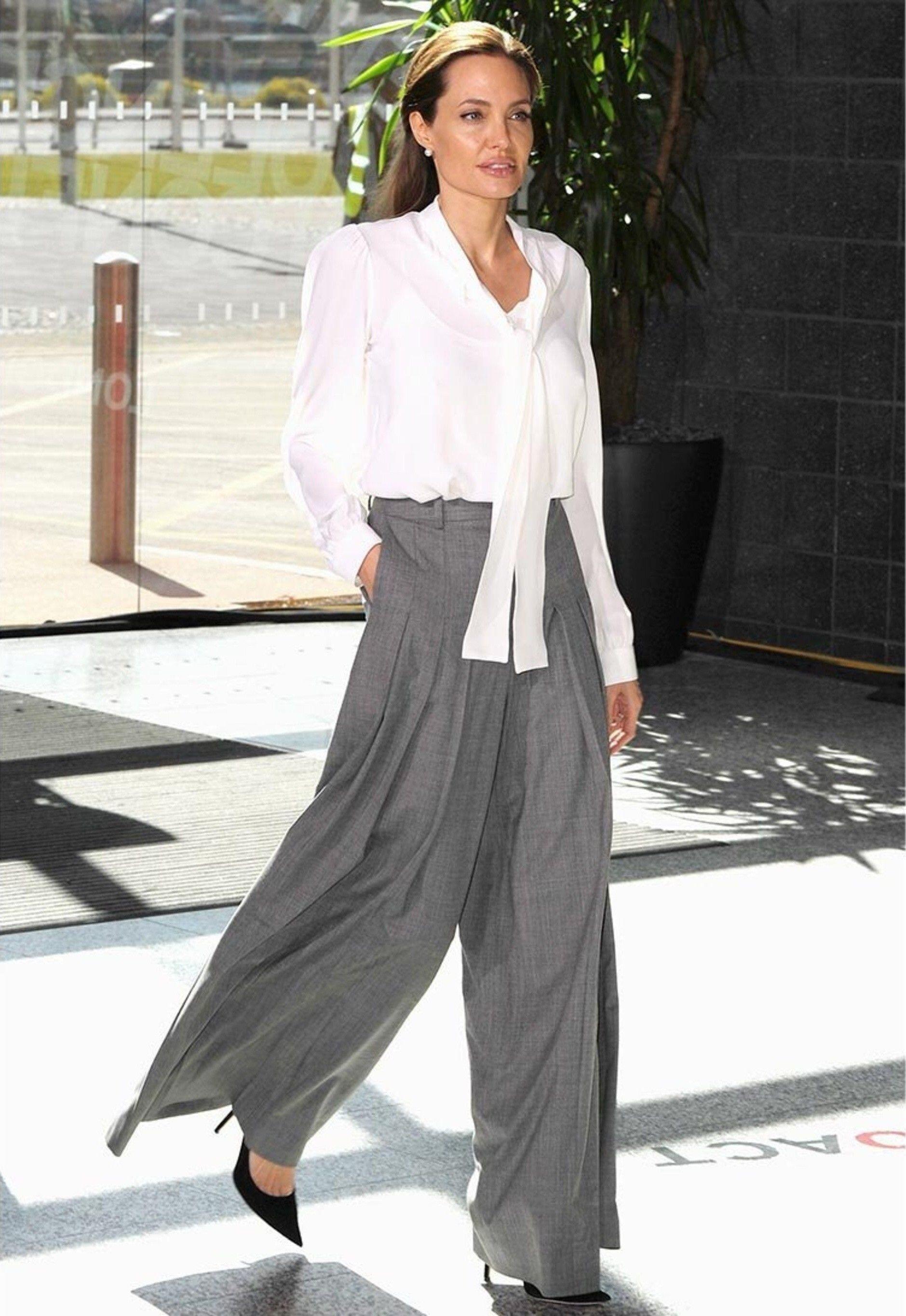 9 Outfit Formal ala Angelina Jolie, Bisa Jadi Referensi Gaya Kantor