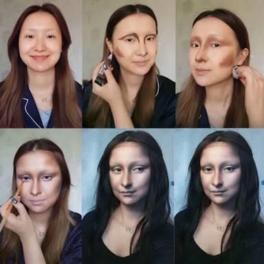 Wanita Ini Mengubah Wajahnya Mirip Monalisa, Reinkarnasi?