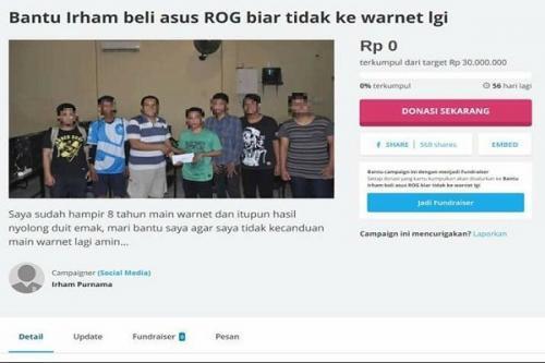 Viral, Bocah Ini Galang Dana Buat Beli Laptop Gaming