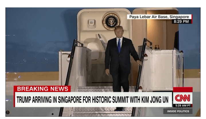 Lima Jam Setelah Kim, Trump Tiba di Singapura