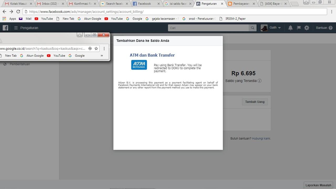 &#91;ASK&#93; PROBLEM ISI SALDO FACEBOOK ADS