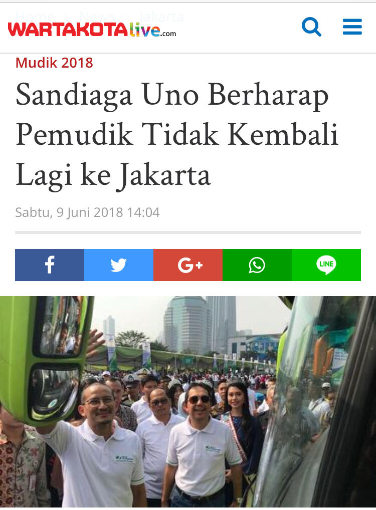 Sandiaga Uno Beri Rumus 3A Untuk Para Pemudik