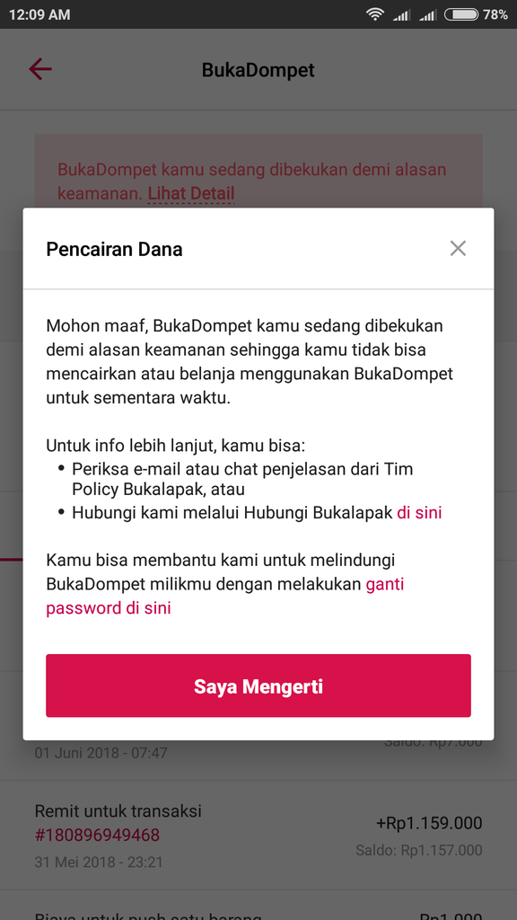 Bukalapak lagi lagi bekukan bukadompet