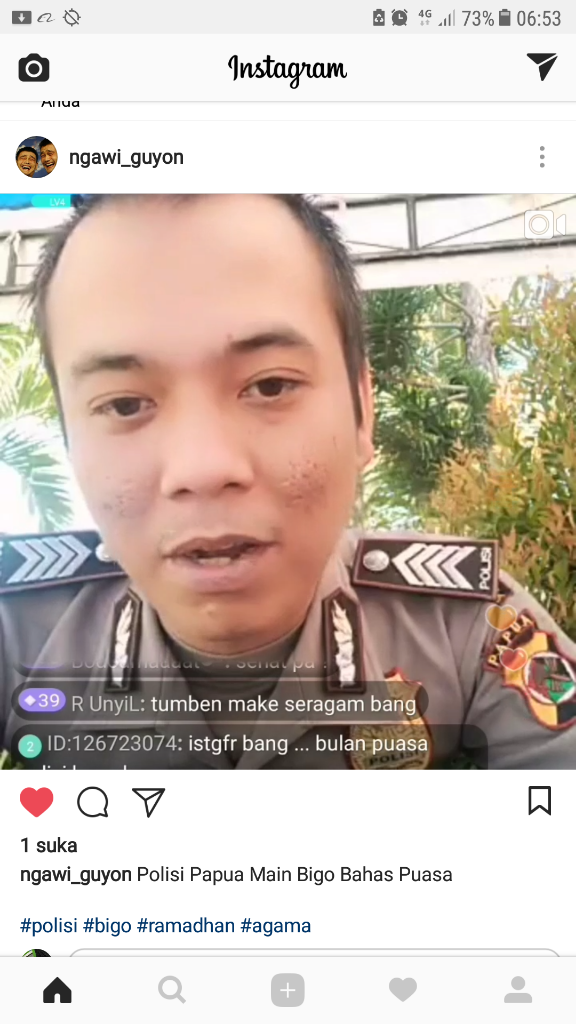 Polisi asik MAIN BIGO ada Bisikan aneh