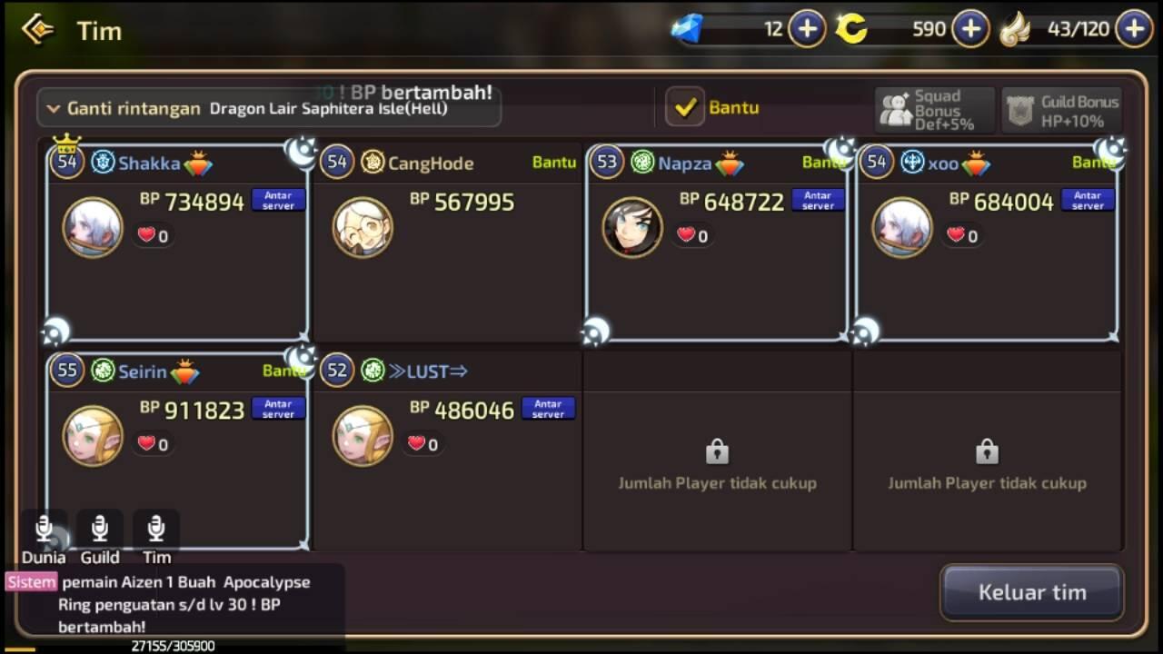 Server sultan di Dragonest M. Ga kuat jangan liat