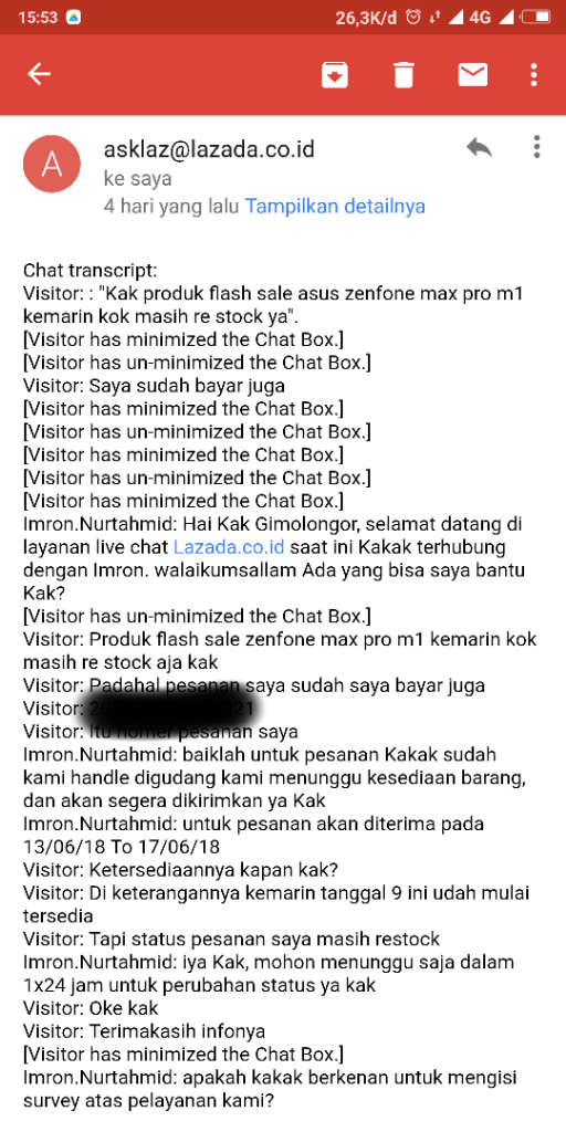 KECEWA FLASH SALE LAZADA 5 JUNI YANG SELALU RE-STOK PADAHAL YG TGL 12 SUDAH DI KIRIM