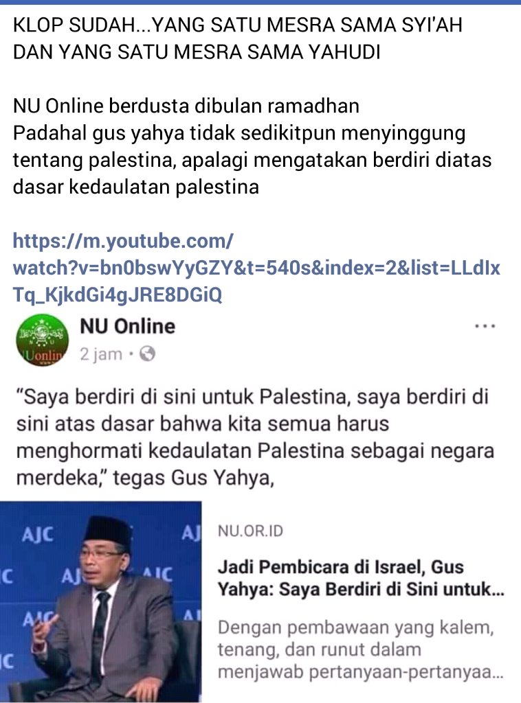 Transkrip Lengkap Dialog Gus Yahya di Israel
