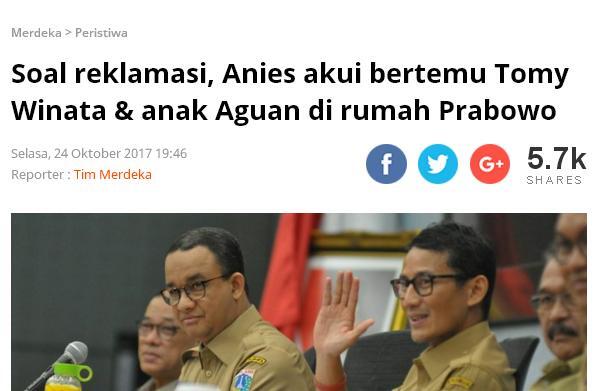 Pengamat: Fungsi Pergub Anies untuk Rancang Perda Reklamasi