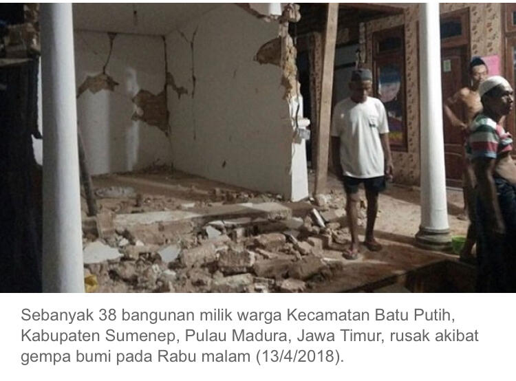 BREAKING NEWS: Sumenep Diguncang Gempa, Puluhan Bangunan Rusak