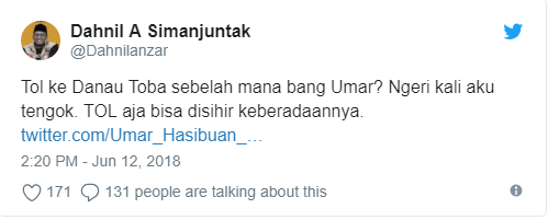 Umar Hasibuan Tuding Dede Budhyarto Sebar Berita Hoax soal Keberadaan Jln Tol.....