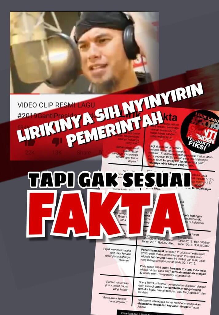 Analisa Perbandingan Lirik Lagu #2019GantiPresiden dengan Data Sebenarnya