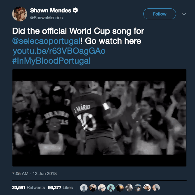 'In My Blood', Lagu Shawn Mendes yang Jadi Penyemangat Timnas Portugal