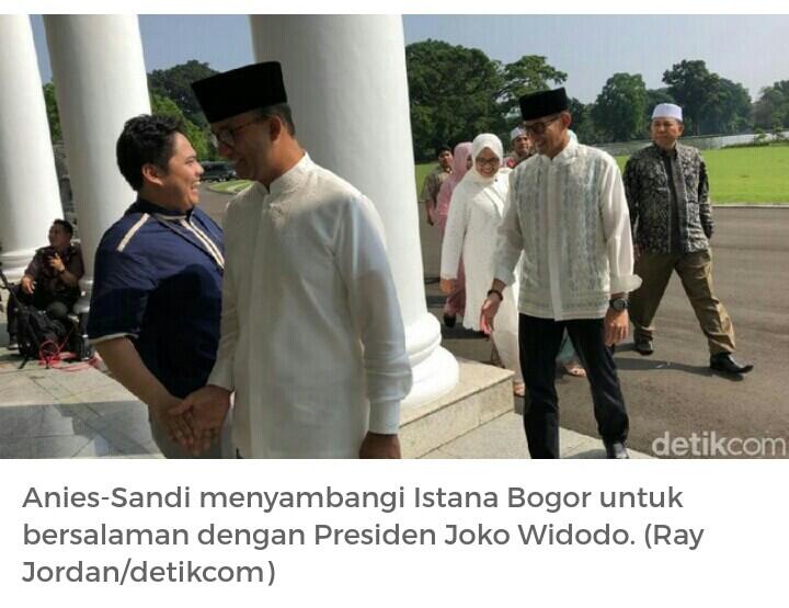 Jokowi marahi Cebong yang soraki Anies-Sandi saat datang open house