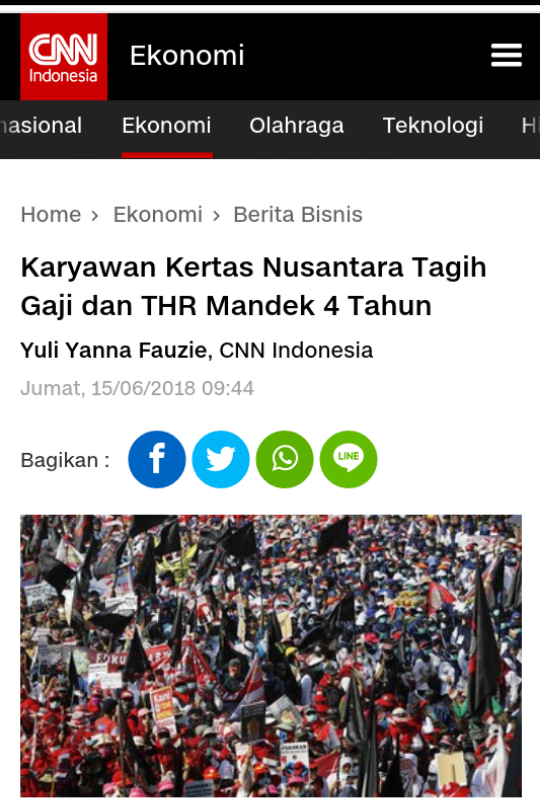 Karyawan Kertas Nusantara Tagih Gaji dan THR Mandek 4 Tahun
