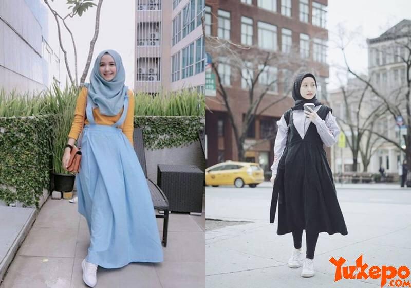 Hijab + Overall Dress = Kombinasi Ciamik yang Bikin Penampilanmu Jadi Manis dan Girly