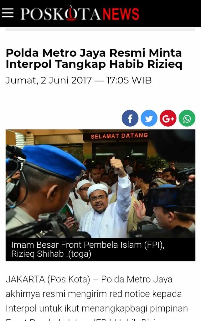 Habib Rizieq Klaim Dapat SP3, Menkum HAM: Ini Urusan Kapolri