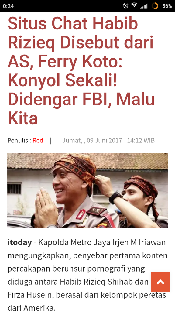 Polisi: Kasus Chat Habib Rizieq Dibuka Lagi Jika Ada Bukti Baru