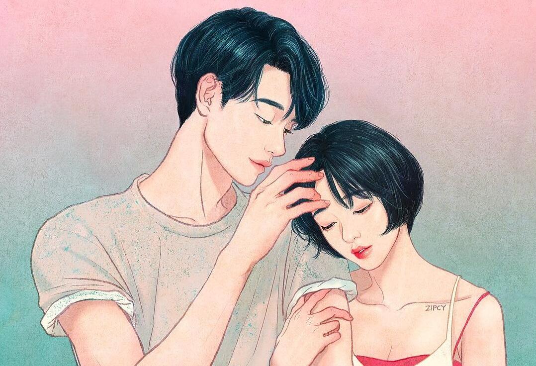 Gambar Ilustrasi Pasangan Romantis Iluszi