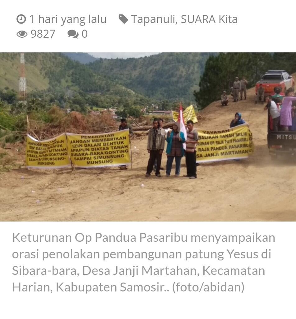 Ini Alasan Penolakan Pembangunan Patung Yesus di Samosir