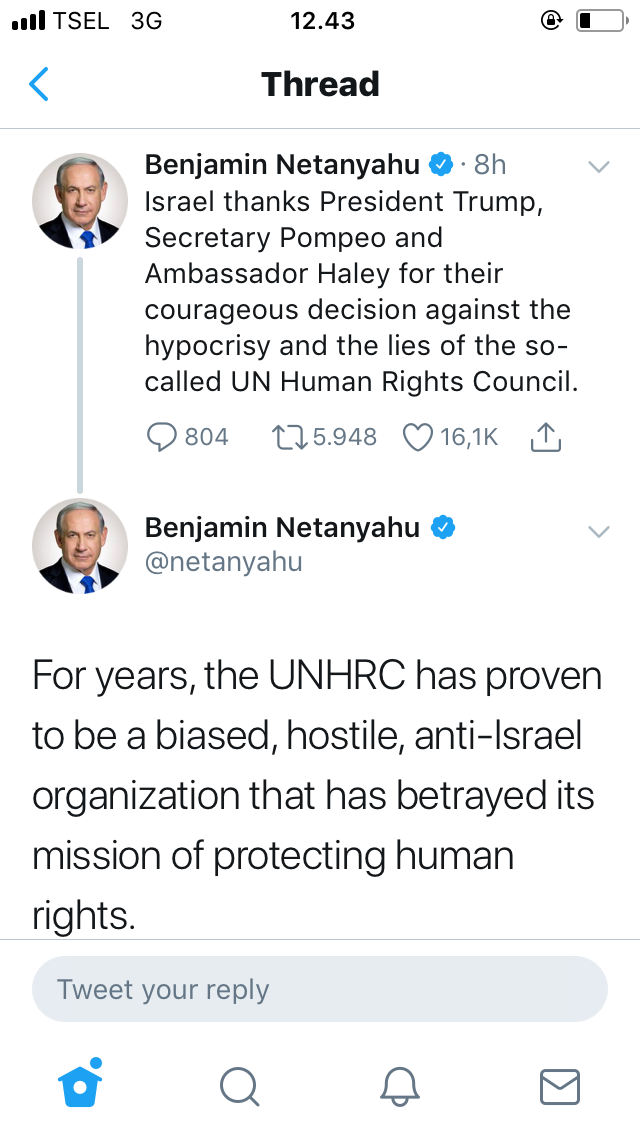 Anggap Dewan HAM PBB Munafik, Israel Sambut Keputusan AS