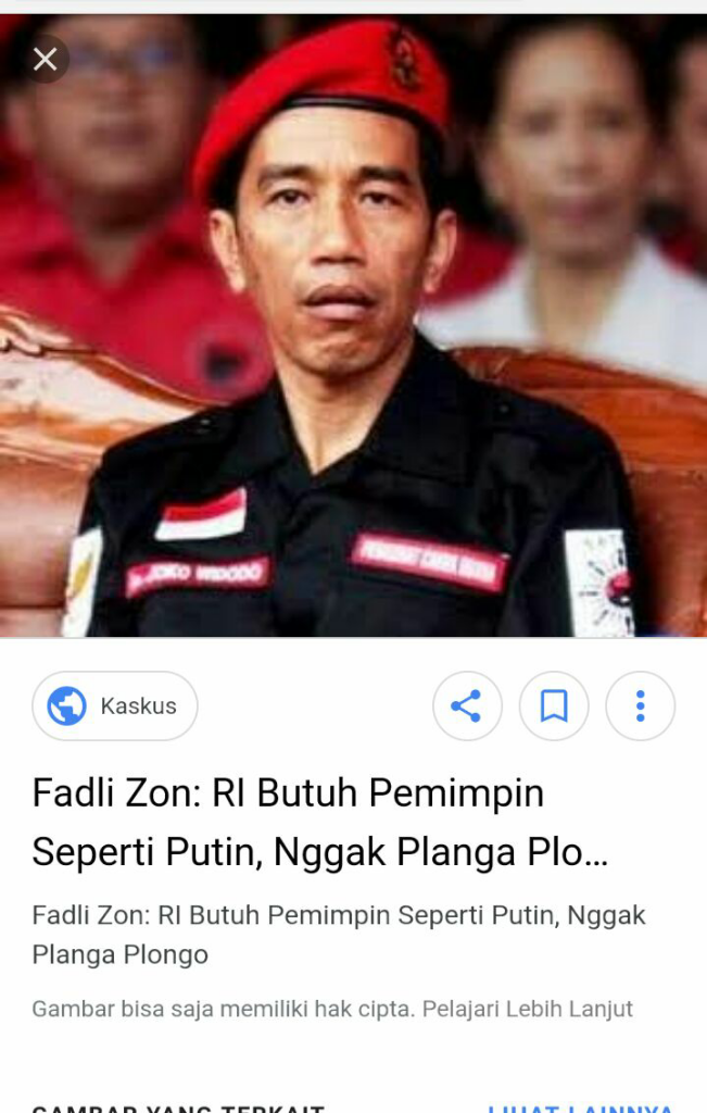 Kenapa Muncul Foto Presiden Jokowi saat Cari 'Planga-plongo' di Google?