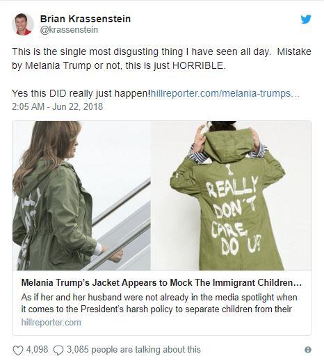 Kunjungi Anak Imigran, Jaket Melania Trump Bikin Publik Marah. Kenapa? 