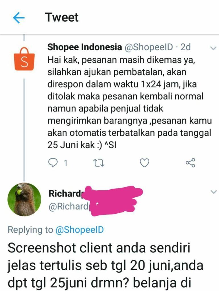 Jebakan Batman ala Shopee, brg sengaja tdk dikirim, tenggat wkt sengaja diubah ubah