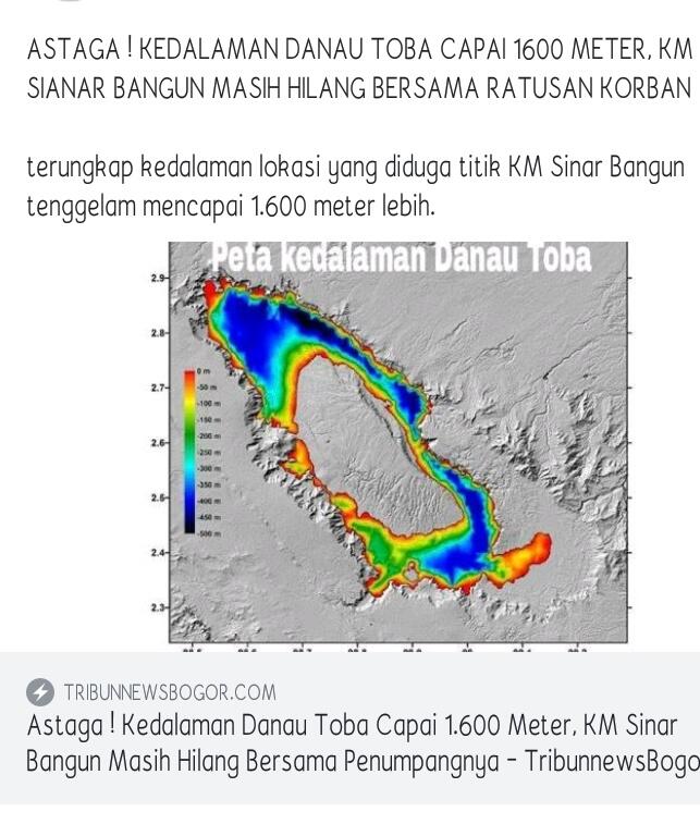 Ini Dian Kedalaman Danau Toba