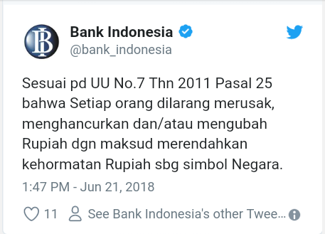Uang bercap Prabowo dan tanggung jawab BI

