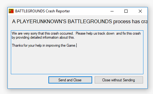 Ue crash reporter