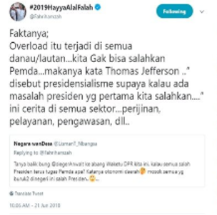 Kapal Tenggelam Bukan Salah Pemda Samosir, Fahri Hamzah Sorot Presiden Jokowi 