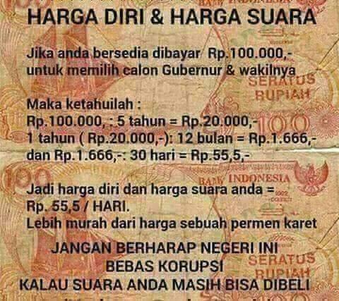 HARGA DIRI VS HARGA SUARA