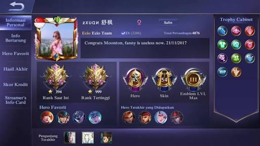 &#91;Top 5&#93; Pro Player Fanny,Versi Ane!