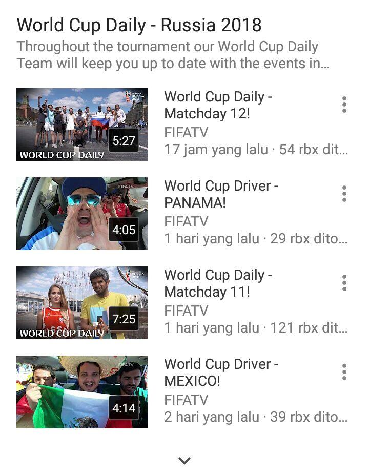 #SundulDunia Tontonan Channel Youtube Favorit Ane (TS) di Momen Piala Dunia 2018