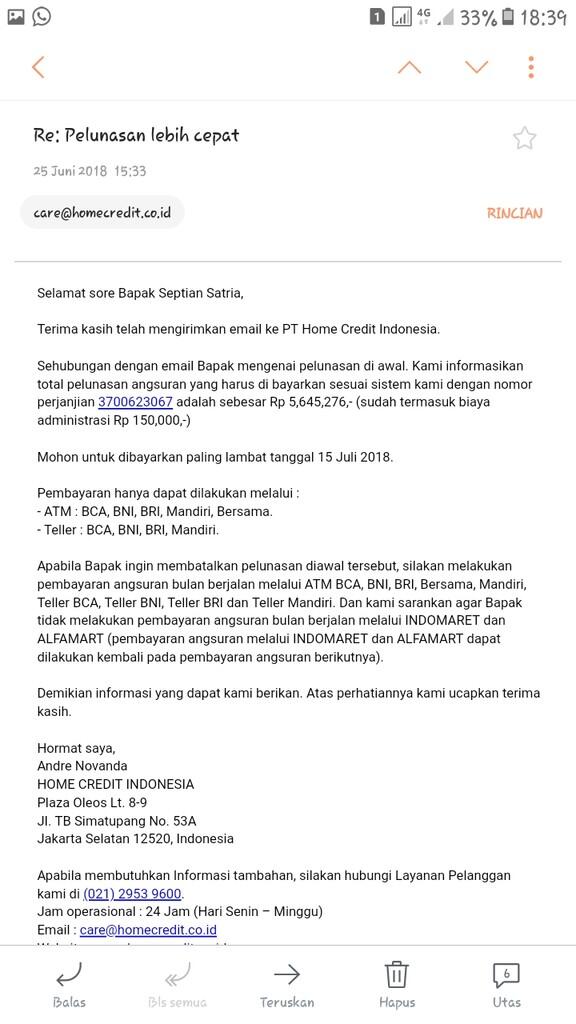 Home Credit Care Email Id