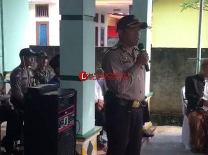 Kapolres Pesawaran Imbau Warga Jaga Keamanan Selama Pencoblosan