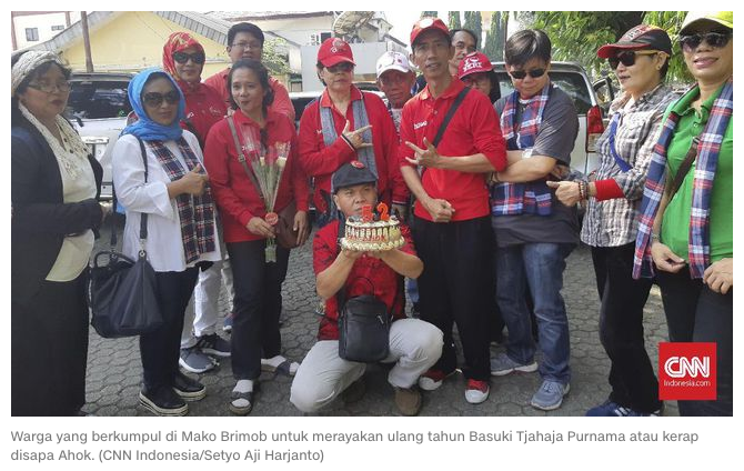 Pendukung Gagal Rayakan Ulang Tahun Bersama Ahok di Rutan