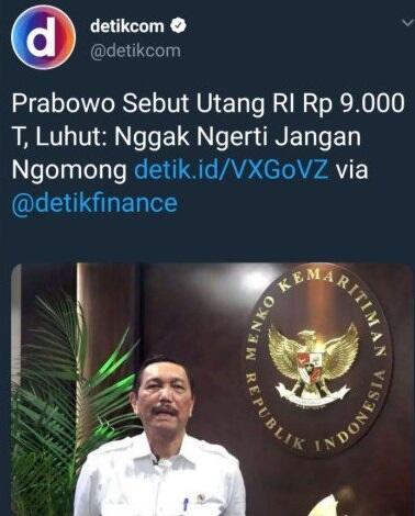 Luhut Akui Tidak Ada Masalah Rupiah Tembus Rp14.385