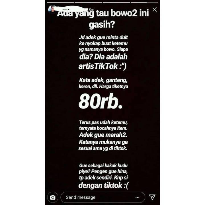 Bowo, Artis Tik Tok Viral Adakan Meet & Greet dgn Fans, biaya sebesar 80rb. Tetew