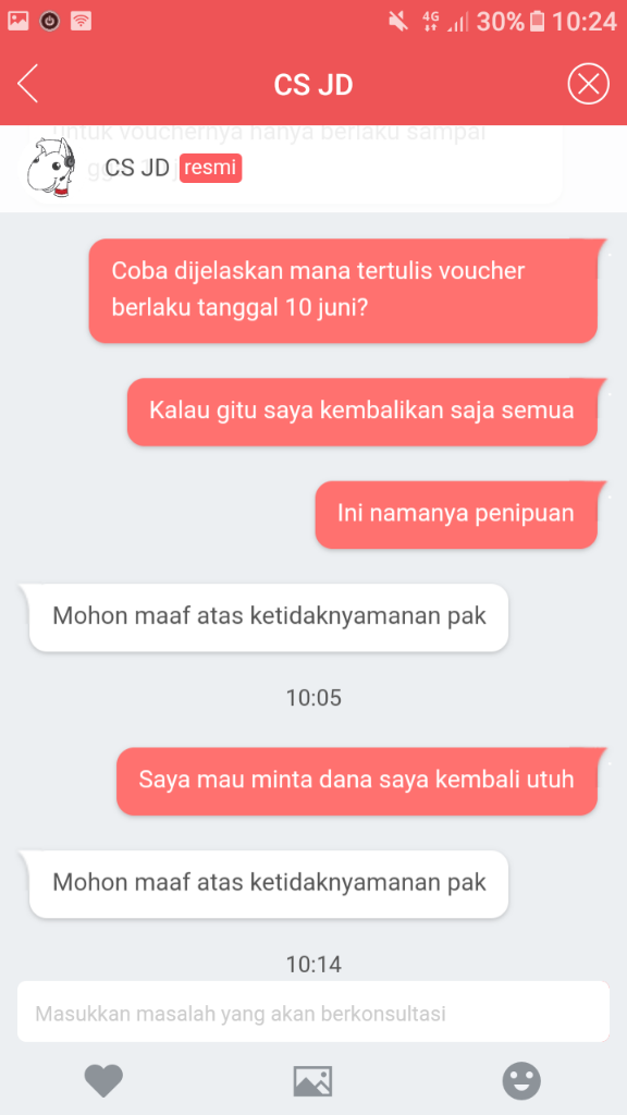 PENIPUAN OLEH JD.ID WASPADA BELANJA DI JD.ID