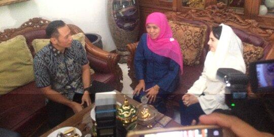 AHY gelar pertemuan tertutup dengan Khofifah di Surabaya