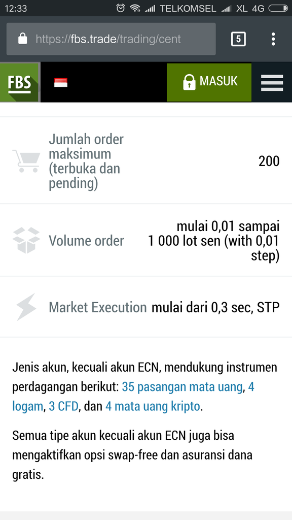 Perhitungan akun cent fbs