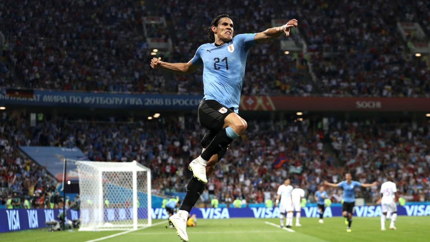 Dua Gol Cavani Pulangkan Uruguay dari Rusia