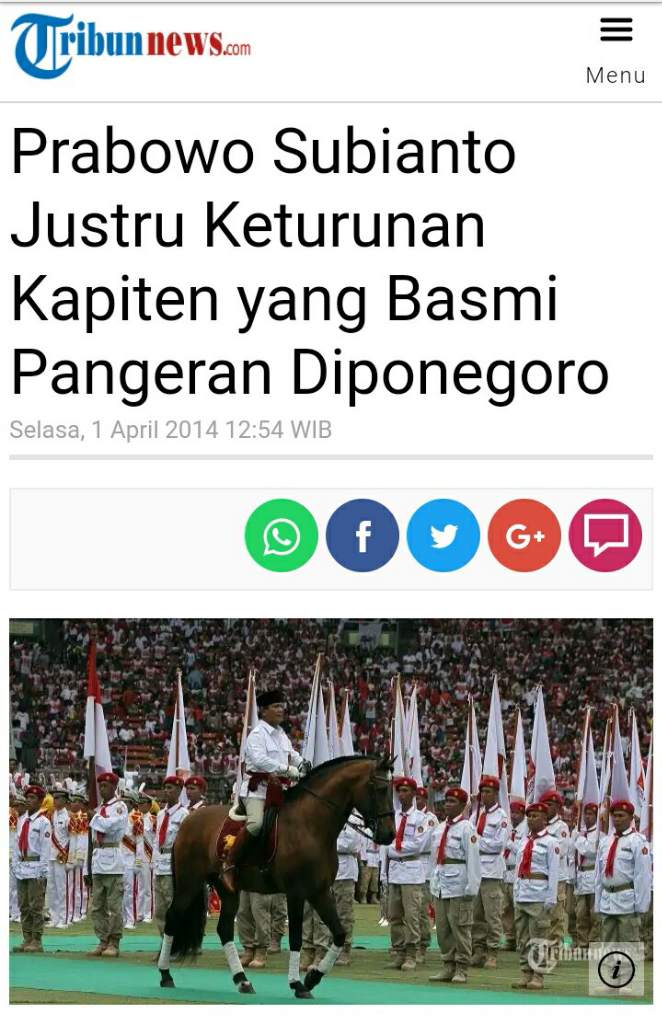 Gerindra: Ide Prabowo 'Pulangkan' Makam Diponegoro Sangat Bagus